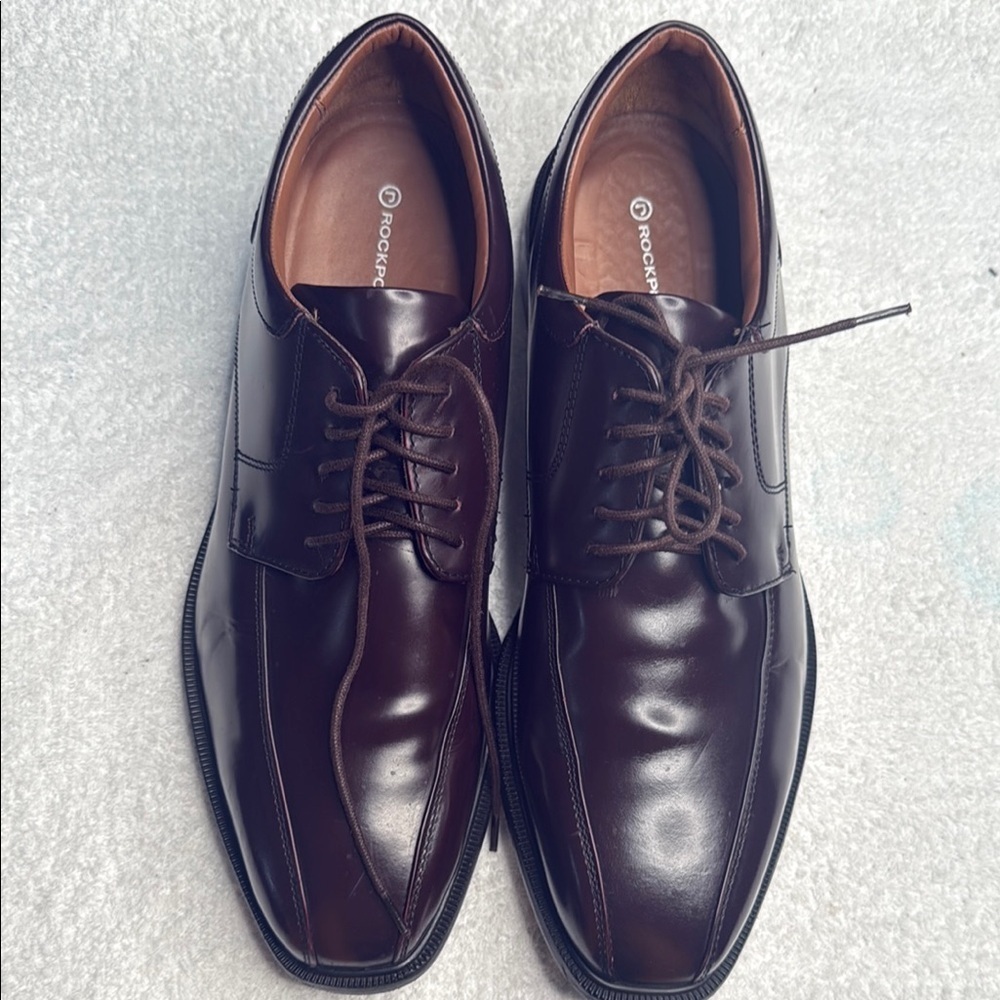 Rockport Men's Dark Brown Leather Oxfords